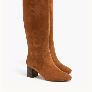 J. Crew Factory Brown Suede Heeled Boots